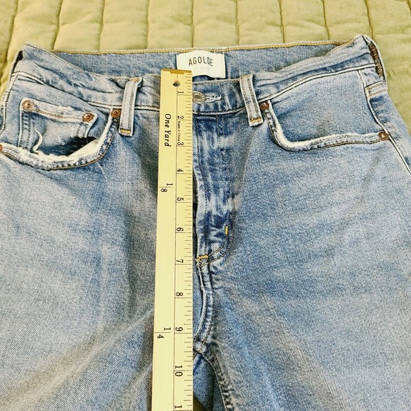 Agolde Straight Leg Jeans in Light Blue Wash - Picture 12 of 13